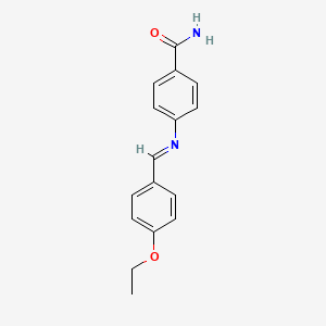 4-[(E)-[(4-Ethoxyphenyl)methylidene]amino]benzamide - 