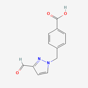 4-[(3-Formyl-1H-pyrazol-1-YL)methyl]benzoic acid - 
