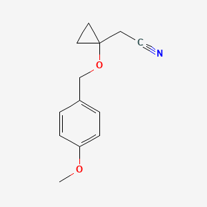 2-{1-[(4-Methoxyphenyl)methoxy]cyclopropyl}acetonitrile - 