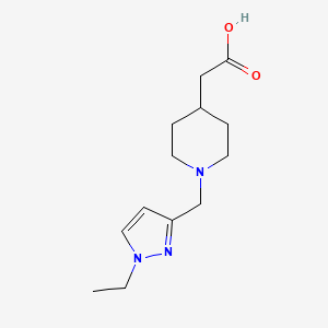 {1-[(1-ethyl-1H-pyrazol-3-yl)methyl]piperidin-4-yl}acetic acid - 