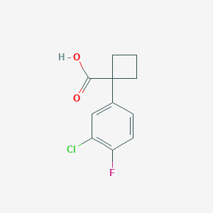 1-(3-Chloro-4-fluorophenyl)cyclobutanecarboxylic acid - 