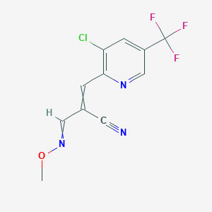 3-[3-Chloro-5-(trifluoromethyl)pyridin-2-YL]-2-[(methoxyimino)methyl]prop-2-enenitrile - 