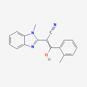 2-[(2E)-1-methyl-2,3-dihydro-1H-1,3-benzodiazol-2-ylidene]-3-(2-methylphenyl)-3-oxopropanenitrile - 