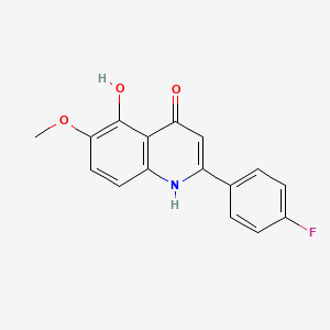 2-(4-Fluorophenyl)-5-hydroxy-6-methoxyquinolin-4(1H)-one - 1256037-42-9