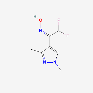 (E)-N-[1-(1,3-dimethyl-1H-pyrazol-4-yl)-2,2-difluoroethylidene]hydroxylamine - 