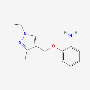 2-((1-Ethyl-3-methyl-1H-pyrazol-4-yl)methoxy)aniline - 