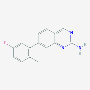 7-(5-Fluoro-2-methylphenyl)quinazolin-2-amine - 