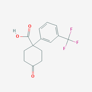 4-Oxo-1-[3-(trifluoromethyl)phenyl]cyclohexanecarboxylic Acid - 1385694-77-8