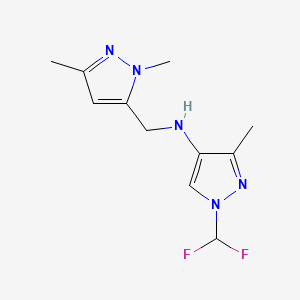 1-(difluoromethyl)-N-[(1,3-dimethyl-1H-pyrazol-5-yl)methyl]-3-methyl-1H-pyrazol-4-amine - 