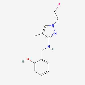 2-({[1-(2-fluoroethyl)-4-methyl-1H-pyrazol-3-yl]amino}methyl)phenol - 