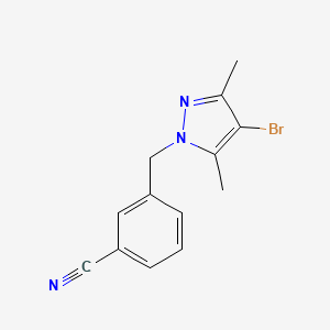 3-[(4-bromo-3,5-dimethyl-1H-pyrazol-1-yl)methyl]benzonitrile - 