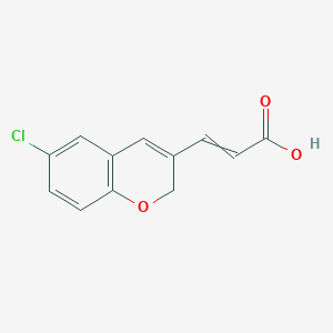 3-(6-chloro-2H-chromen-3-yl)prop-2-enoic acid - 