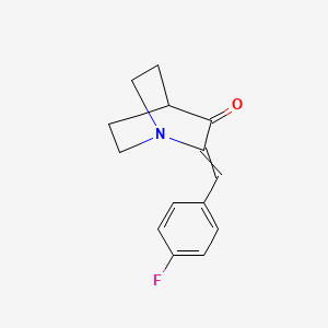 2-[(4-Fluorophenyl)methylidene]-1-azabicyclo[2.2.2]octan-3-one - 24782-61-4