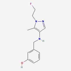 3-({[1-(2-fluoroethyl)-5-methyl-1H-pyrazol-4-yl]amino}methyl)phenol - 