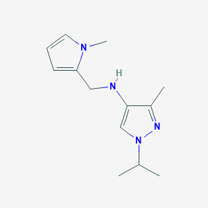 3-methyl-N-[(1-methyl-1H-pyrrol-2-yl)methyl]-1-(propan-2-yl)-1H-pyrazol-4-amine - 
