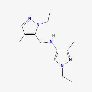 1-ethyl-N-[(1-ethyl-4-methyl-1H-pyrazol-5-yl)methyl]-3-methyl-1H-pyrazol-4-amine - 