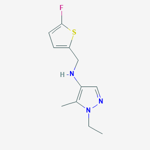 1-ethyl-N-[(5-fluorothiophen-2-yl)methyl]-5-methyl-1H-pyrazol-4-amine - 