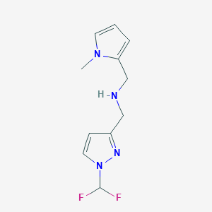 {[1-(difluoromethyl)-1H-pyrazol-3-yl]methyl}[(1-methyl-1H-pyrrol-2-yl)methyl]amine - 