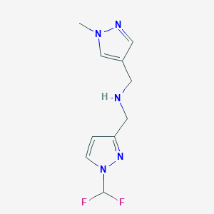 {[1-(difluoromethyl)-1H-pyrazol-3-yl]methyl}[(1-methyl-1H-pyrazol-4-yl)methyl]amine - 