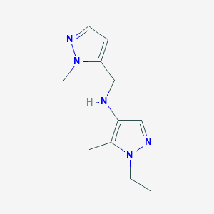 1-ethyl-5-methyl-N-[(1-methyl-1H-pyrazol-5-yl)methyl]-1H-pyrazol-4-amine - 