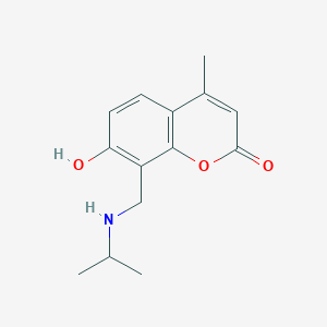 7-hydroxy-4-methyl-8-[(propan-2-ylamino)methyl]-2H-chromen-2-one - 