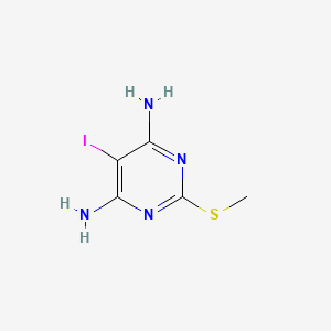 5-Iodo-2-(methylthio)pyrimidine-4,6-diamine - 