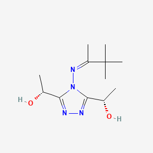 (1S)-1-{4-[(E)-(3,3-Dimethylbutan-2-ylidene)amino]-5-[(1R)-1-hydroxyethyl]-4H-1,2,4-triazol-3-yl}ethan-1-ol - 