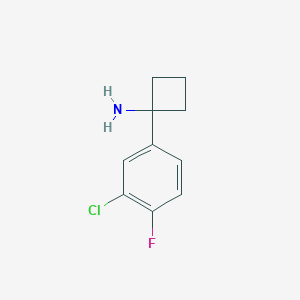 1-(3-Chloro-4-fluorophenyl)cyclobutanamine - 