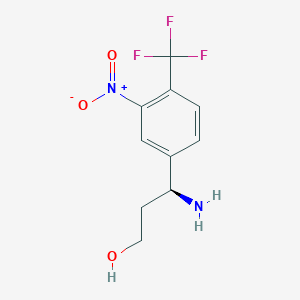 (3S)-3-amino-3-[3-nitro-4-(trifluoromethyl)phenyl]propan-1-ol - 