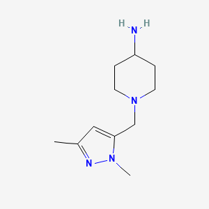 1-((1,3-Dimethyl-1H-pyrazol-5-yl)methyl)piperidin-4-amine - 