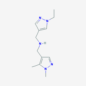 [(1,5-dimethyl-1H-pyrazol-4-yl)methyl][(1-ethyl-1H-pyrazol-4-yl)methyl]amine - 