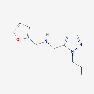 {[1-(2-fluoroethyl)-1H-pyrazol-5-yl]methyl}[(furan-2-yl)methyl]amine - 