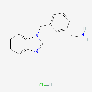 [3-(1H-1,3-benzodiazol-1-ylmethyl)phenyl]methanamine hydrochloride - 