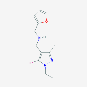 [(1-ethyl-5-fluoro-3-methyl-1H-pyrazol-4-yl)methyl][(furan-2-yl)methyl]amine - 