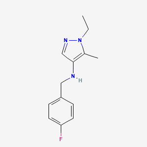 1-ethyl-N-(4-fluorobenzyl)-5-methyl-1H-pyrazol-4-amine - 