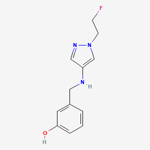 3-({[1-(2-fluoroethyl)-1H-pyrazol-4-yl]amino}methyl)phenol - 