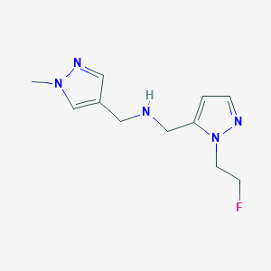 {[1-(2-fluoroethyl)-1H-pyrazol-5-yl]methyl}[(1-methyl-1H-pyrazol-4-yl)methyl]amine - 