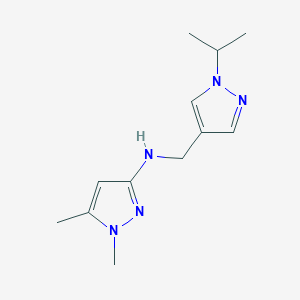 1,5-dimethyl-N-{[1-(propan-2-yl)-1H-pyrazol-4-yl]methyl}-1H-pyrazol-3-amine - 
