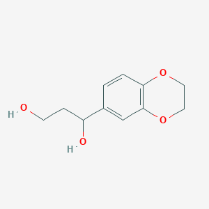 1-(2,3-Dihydrobenzo[b][1,4]dioxin-6-yl)propane-1,3-diol - 