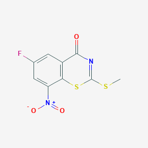 6-Fluoro-2-(methylthio)-8-nitro-4H-benzo[e][1,3]thiazin-4-one - 