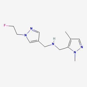 [(1,4-dimethyl-1H-pyrazol-5-yl)methyl]({[1-(2-fluoroethyl)-1H-pyrazol-4-yl]methyl})amine - 