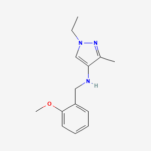 1-ethyl-N-[(2-methoxyphenyl)methyl]-3-methyl-1H-pyrazol-4-amine - 