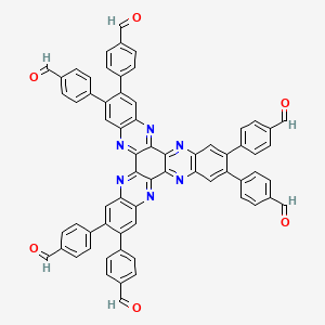 4-[7,16,17,26,27-pentakis(4-formylphenyl)-3,10,13,20,23,30-hexazaheptacyclo[20.8.0.02,11.04,9.012,21.014,19.024,29]triaconta-1(30),2,4(9),5,7,10,12,14(19),15,17,20,22,24(29),25,27-pentadecaen-6-yl]benzaldehyde - 
