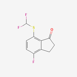7-((Difluoromethyl)thio)-4-fluoro-2,3-dihydro-1H-inden-1-one - 