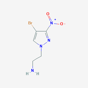 2-(4-bromo-3-nitro-1H-pyrazol-1-yl)ethan-1-amine - 