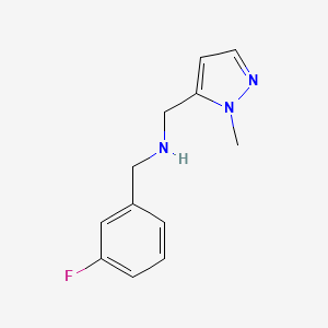[(3-fluorophenyl)methyl][(1-methyl-1H-pyrazol-5-yl)methyl]amine - 