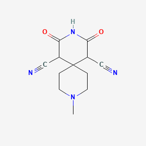 9-Methyl-2,4-dioxo-3,9-diazaspiro[5.5]undecane-1,5-dicarbonitrile - 5434-96-8