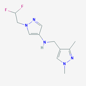 1-(2,2-difluoroethyl)-N-[(1,3-dimethyl-1H-pyrazol-4-yl)methyl]-1H-pyrazol-4-amine - 