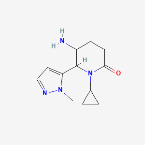 5-Amino-1-cyclopropyl-6-(1-methyl-1H-pyrazol-5-yl)piperidin-2-one - 