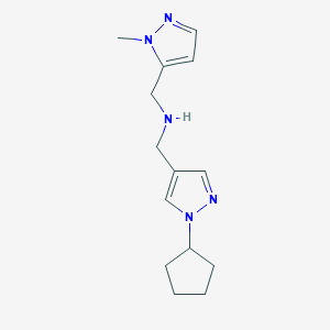 [(1-cyclopentyl-1H-pyrazol-4-yl)methyl][(1-methyl-1H-pyrazol-5-yl)methyl]amine - 